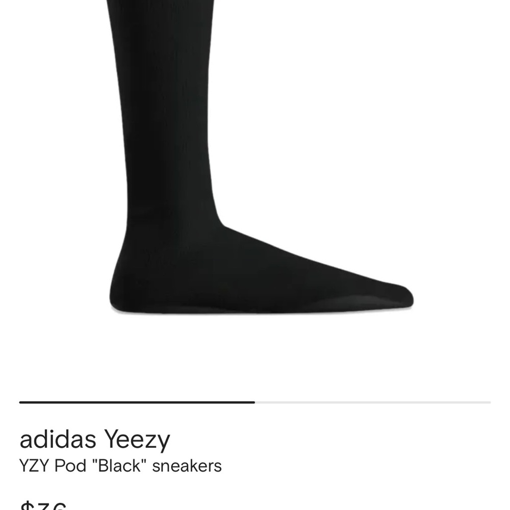 Yeezy Pods.  Black Athletic Socks